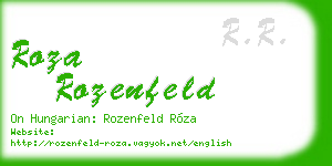 roza rozenfeld business card